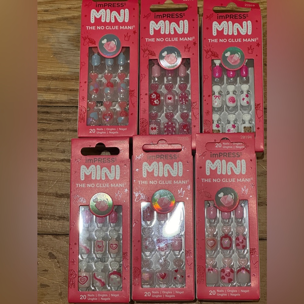 Bundle of 6 impress mini no glue mani brand new